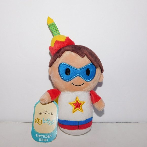 Hallmark Itty Bittys 7" Plush BIRHTDAY HERO Boy New with Tag Stuffed - Picture 1 of 5